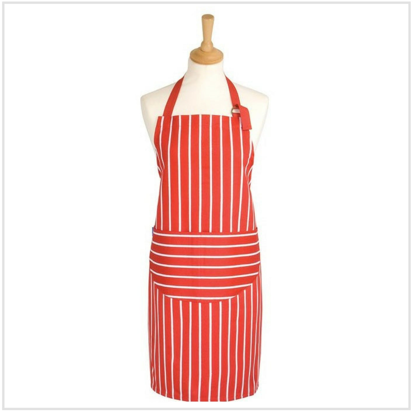 Butcher Stripe Apron Red
