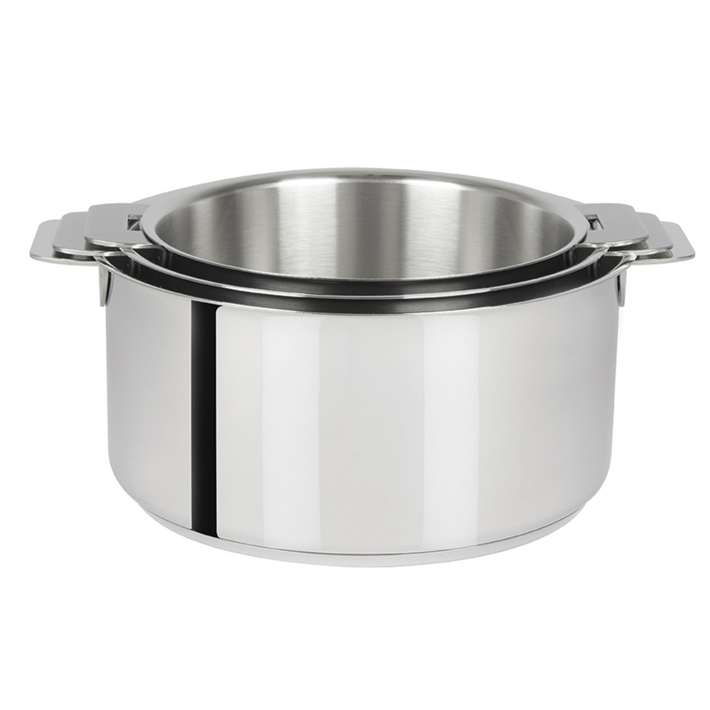 Cristel Mutine Set of 3 Steel Saucepans 16, 18 & 20cm