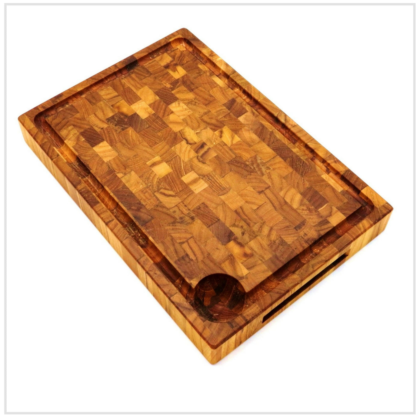 Cutting Board, Endwood in Teak, Oil Finish, 27x50cm