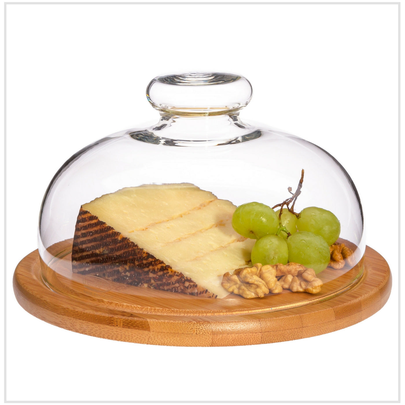 Cheese Dome with Wooden Board 21cm