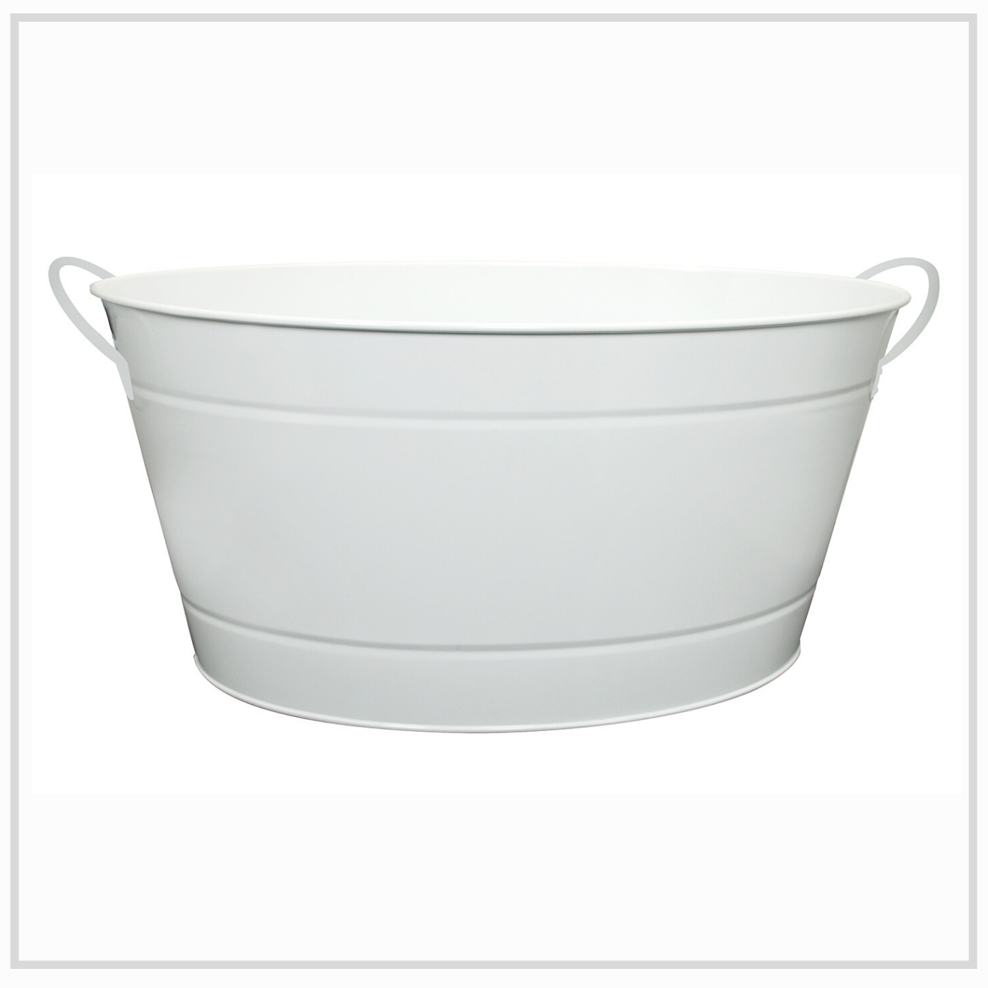 Ilsa Steel Party Tub for Drinks - White