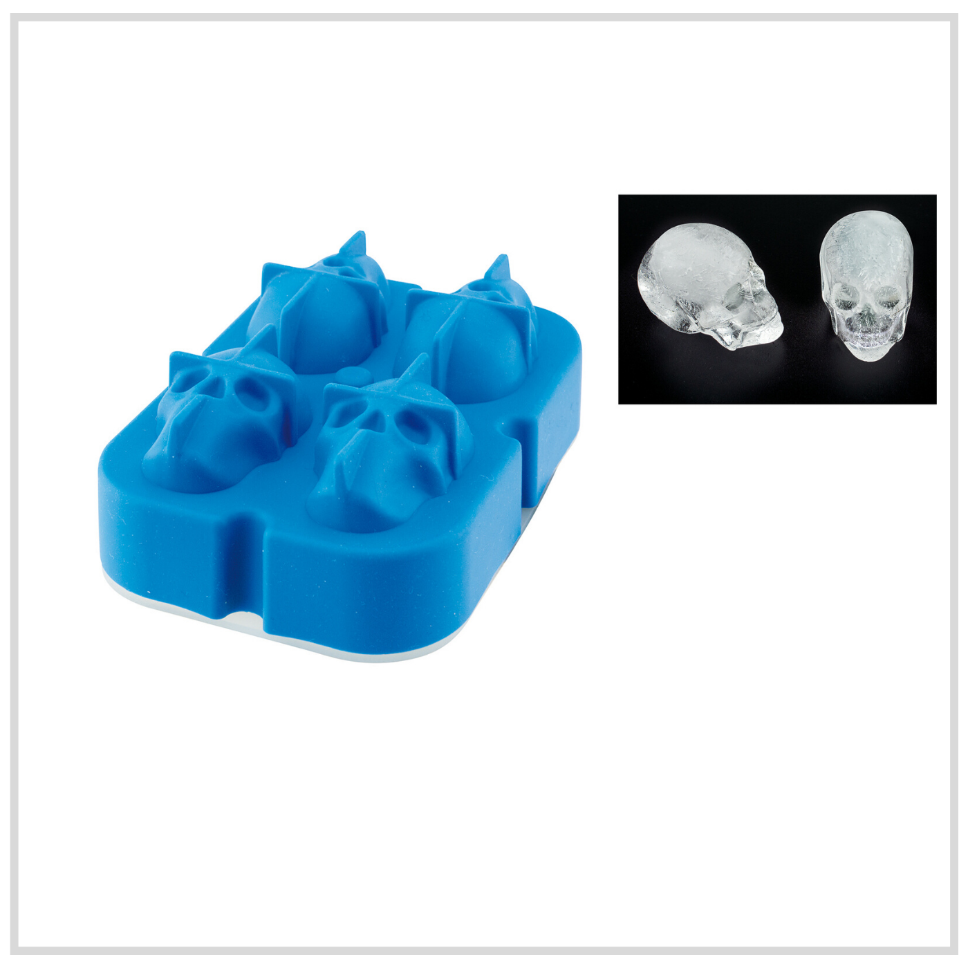 Ilsa Skull Shaped Ice Moulds Silicone - 4 Pack