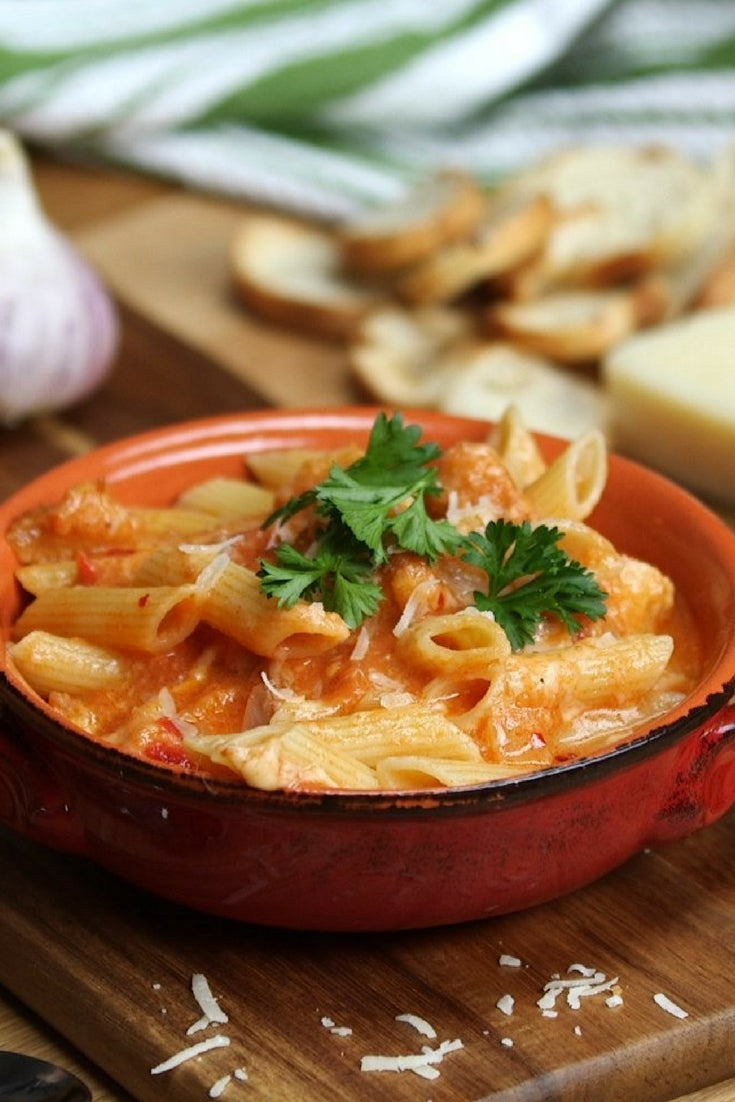 Penne with Ginger and Tomato