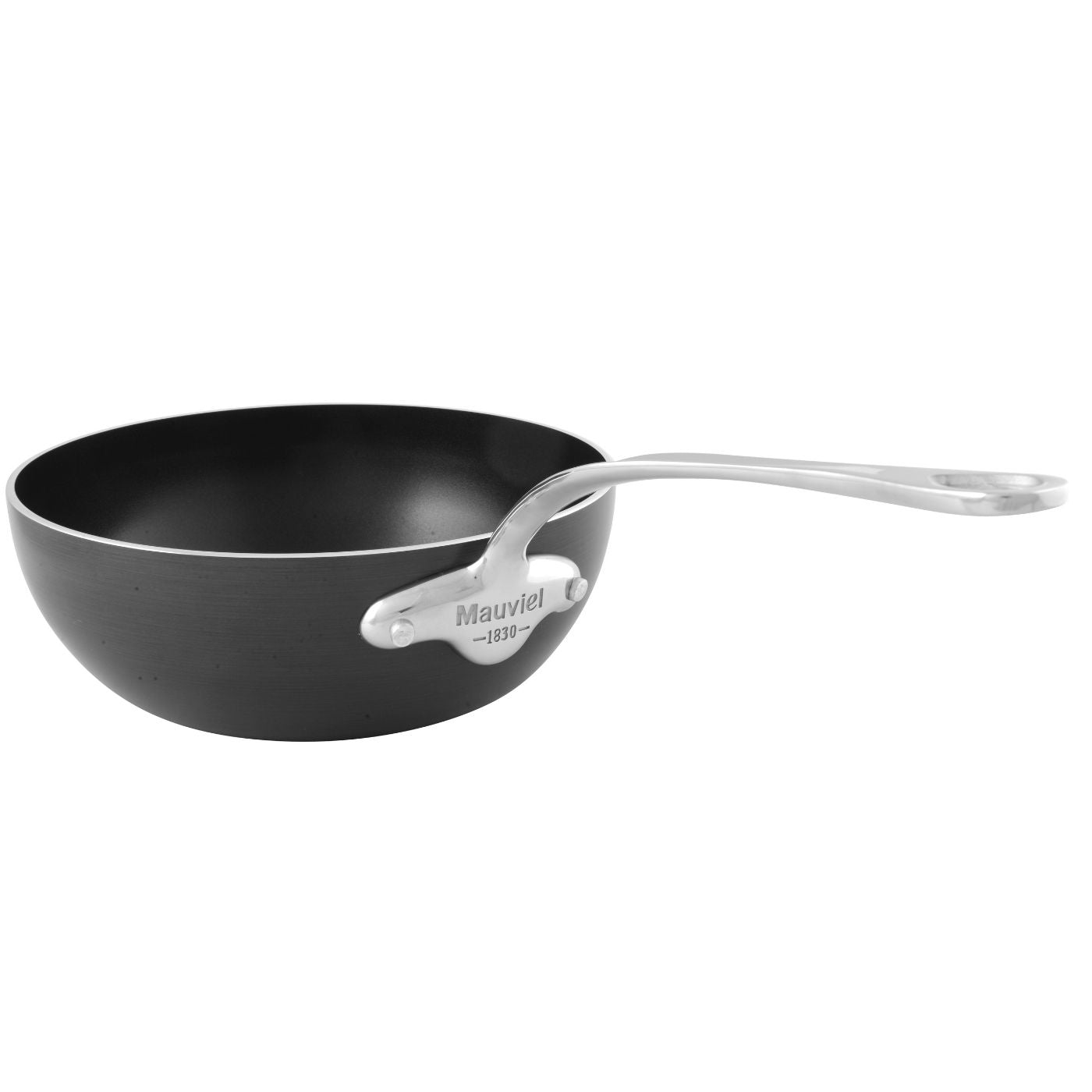 Mauviel M'Stone Non Stick Curved Saute Pan with Glass Lid - 20cm