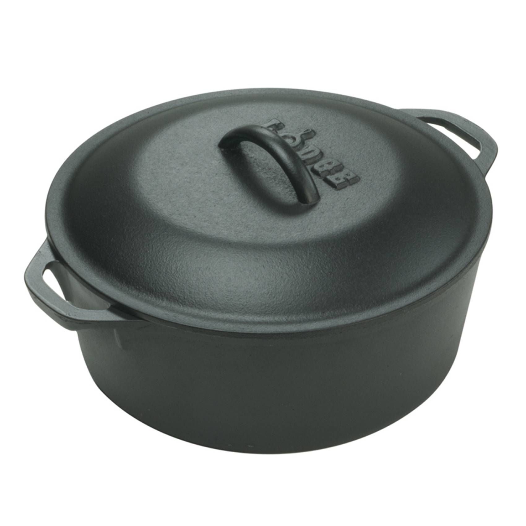 Lodge Cast Iron Dutch Oven with Lid & Loop Handle - 4.7 Litre