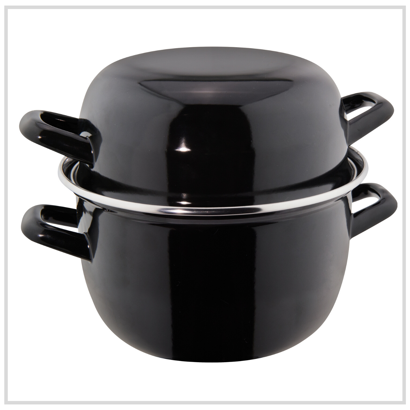 Ilsa Mussel Pot - Enameled Carbon Steel & Porcelain Lid - 24cm