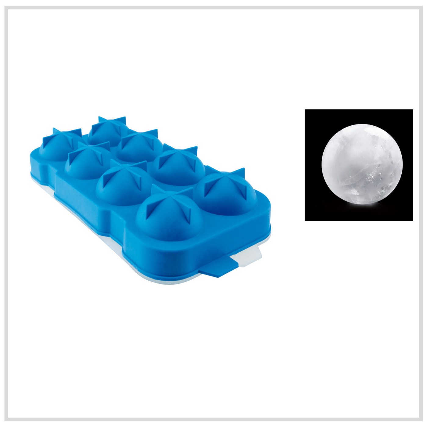 Ilsa Sphere Shaped Ice Moulds Silicone - 8 Pack
